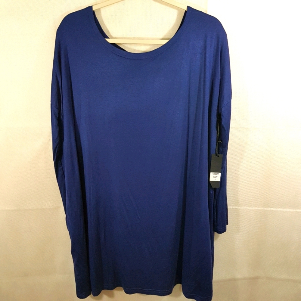 Ellie & Kate Large Blue Tunic Blouse NWT